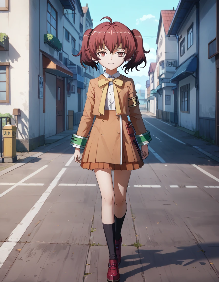 score_9, score_8_up, score_7_up, ArpeggioofBlueSteel_Haguro, walking, head turned to the side, soft smile