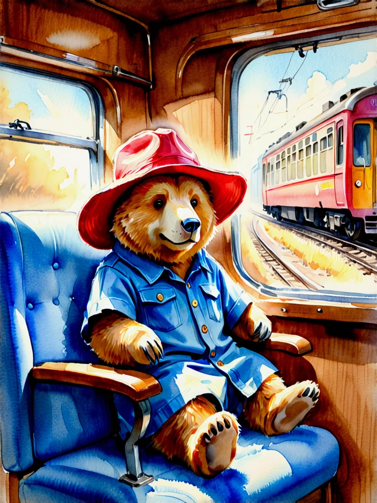 Rustic color pencil drawing.
Paddington bear enjoying a day on a train.
pntrlyCE_style