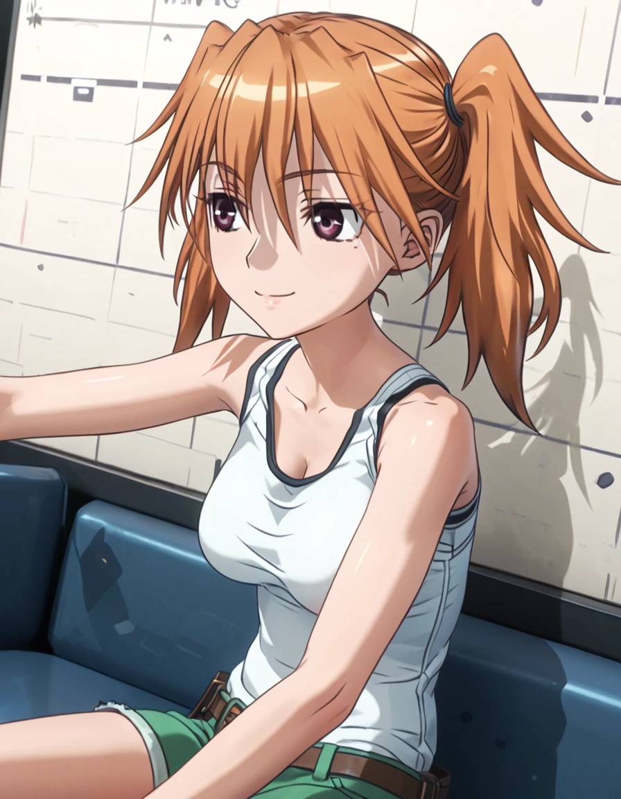 score_9, score_8_up, score_7_up, ArpeggioofBlueSteel_Iori, sitting, arms stretched behind on surface, soft smile