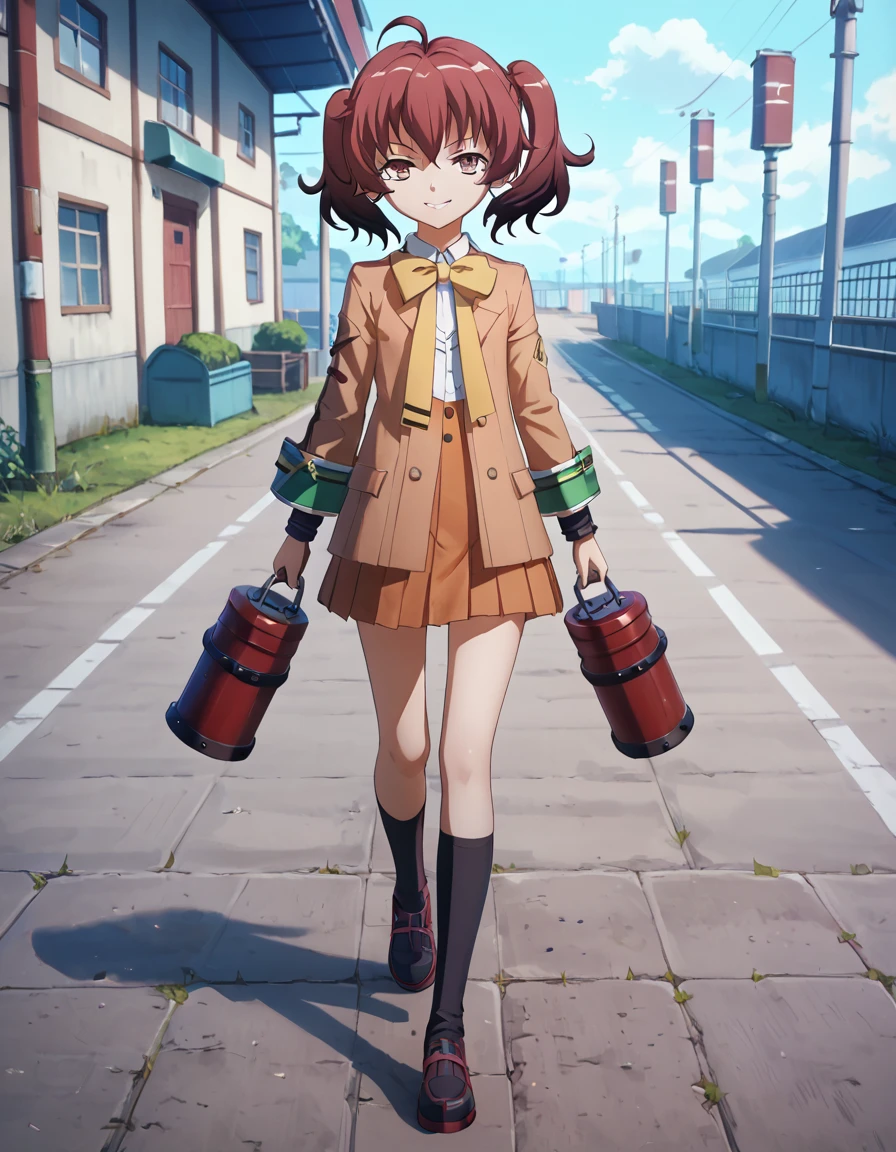 score_9, score_8_up, score_7_up, ArpeggioofBlueSteel_Haguro, walking briskly, purposeful stride, soft smile