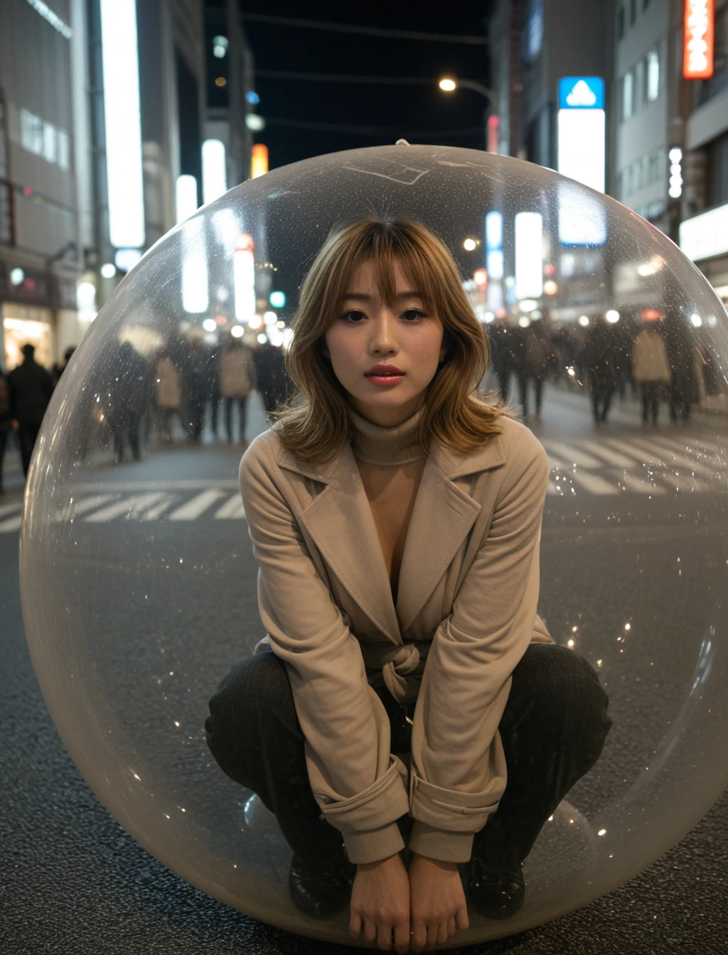 Trapped in Balloon Bubble SDXL