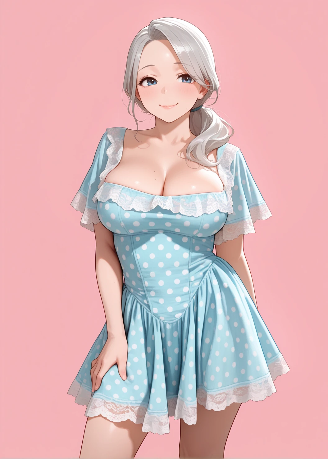 【COSTUME】Blue Polka Dot Dress v1.0