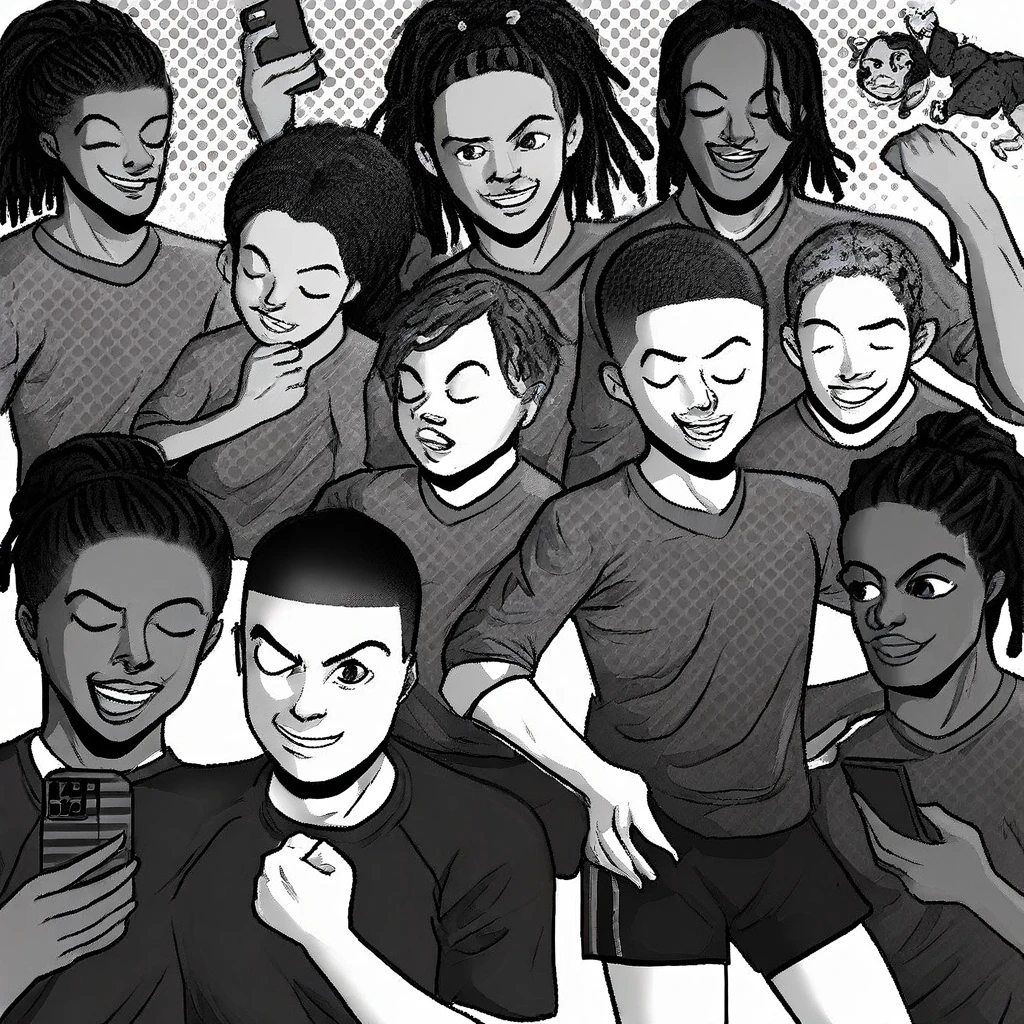 Monochrome School kids V1