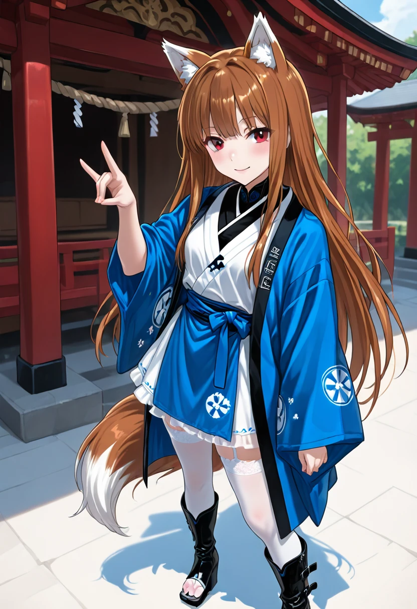 Blue Happi with Short Dress Set V1