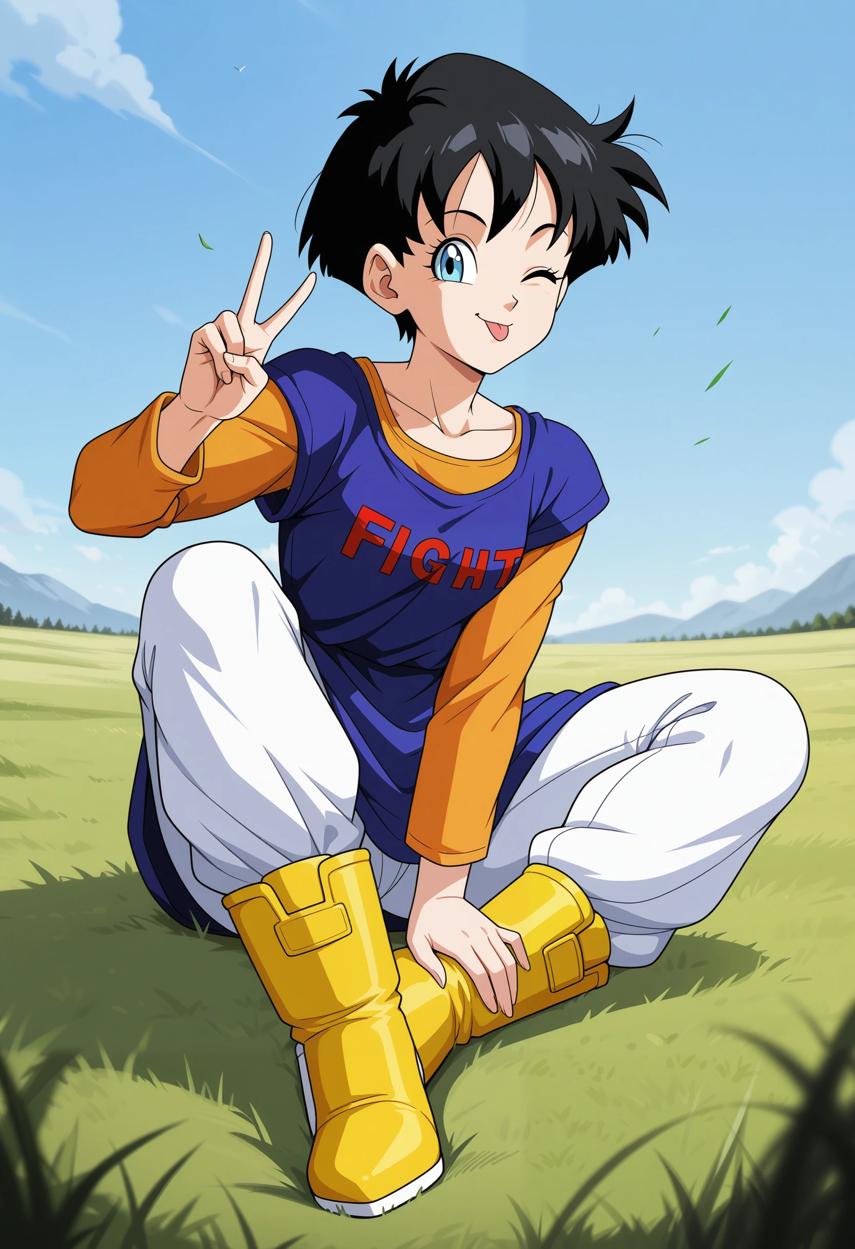 Videl Anime Girl ILLUSTRIOUS Blue & Orange v1.0