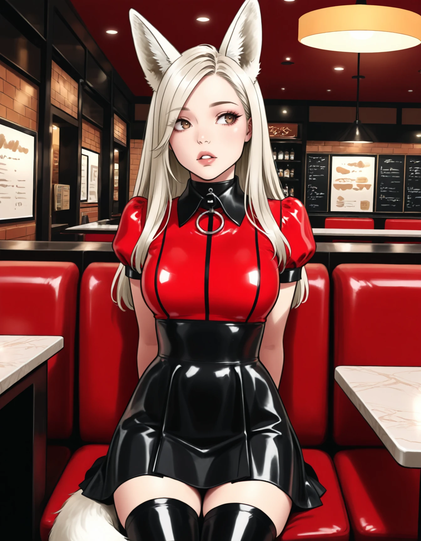 O-Ring Latex Pinafore | O Boy O Boy | ILXL ILXL