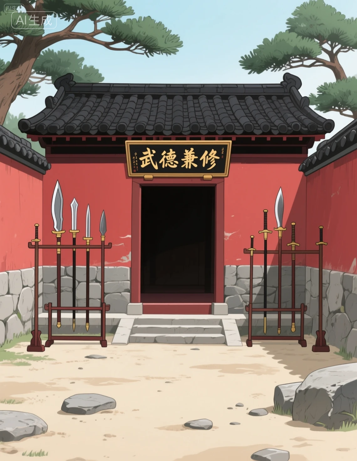 2D Anime scene - art style Qwen
