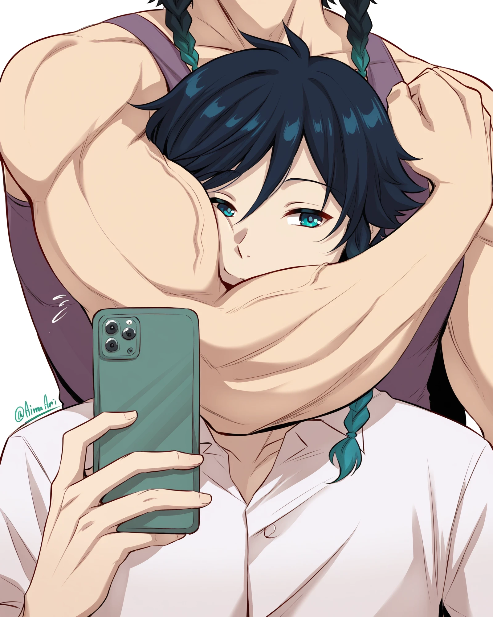 Flexing Around Head | ILLustrious v1.0