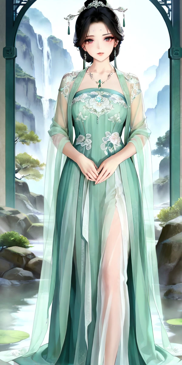Hanfu ( green color) Illustrious