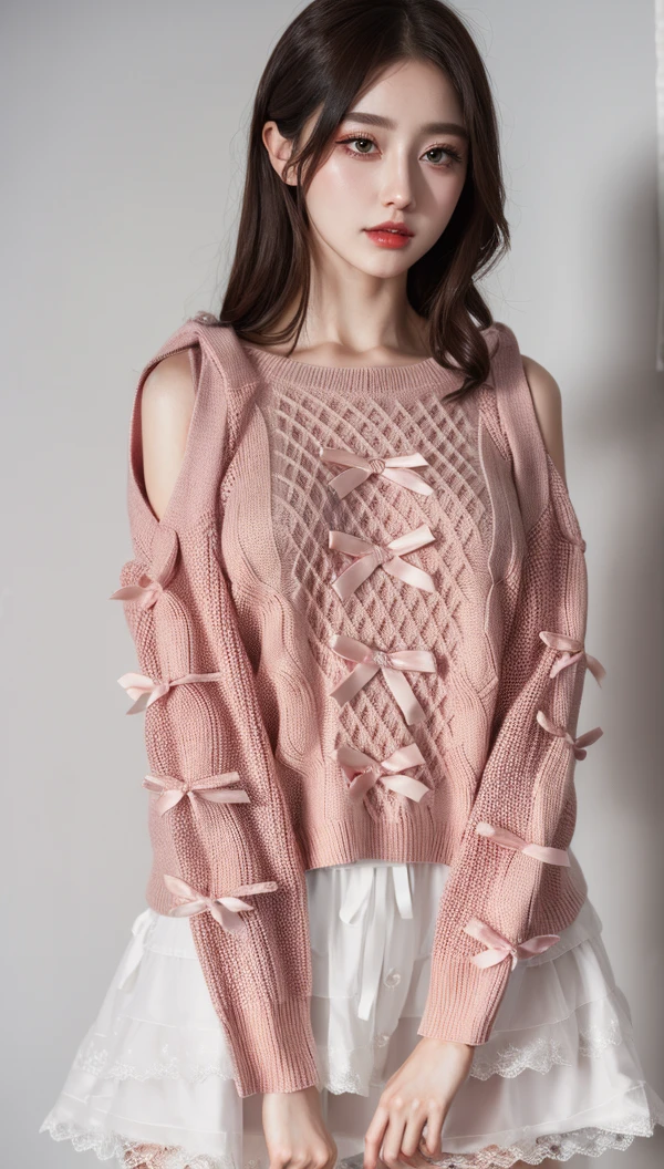 Cute sweater and white skirt v1.0