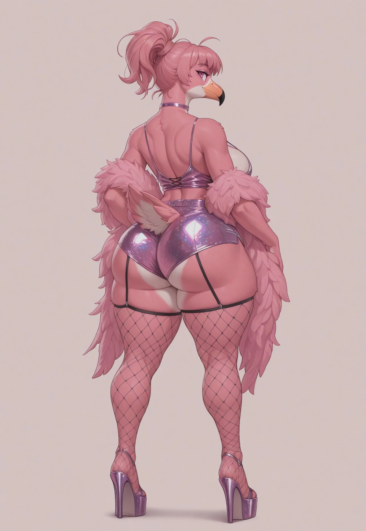 Pink Flamingo - Bird Furry Collection 1 : Voluptuous Edition (Illustrious) Illustrious v1.0