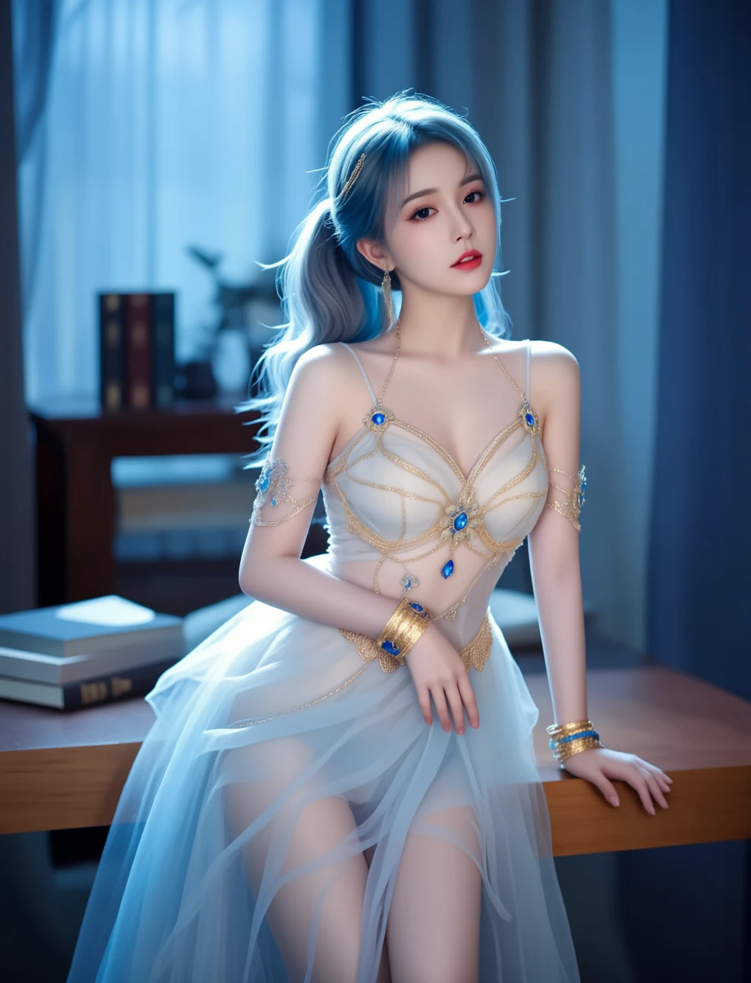  WAN2.2 T2V Slim, , Long Legs White Tight-Fitting Clothing, DesigN Gold High Heels v1.0