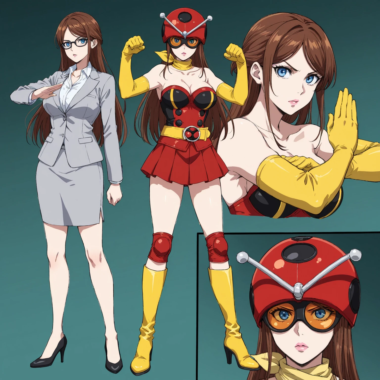 okada yuriko / 岡田ユリコ tojima rider / 東島丹三郎は仮面ライダーになりたい Illustrious
