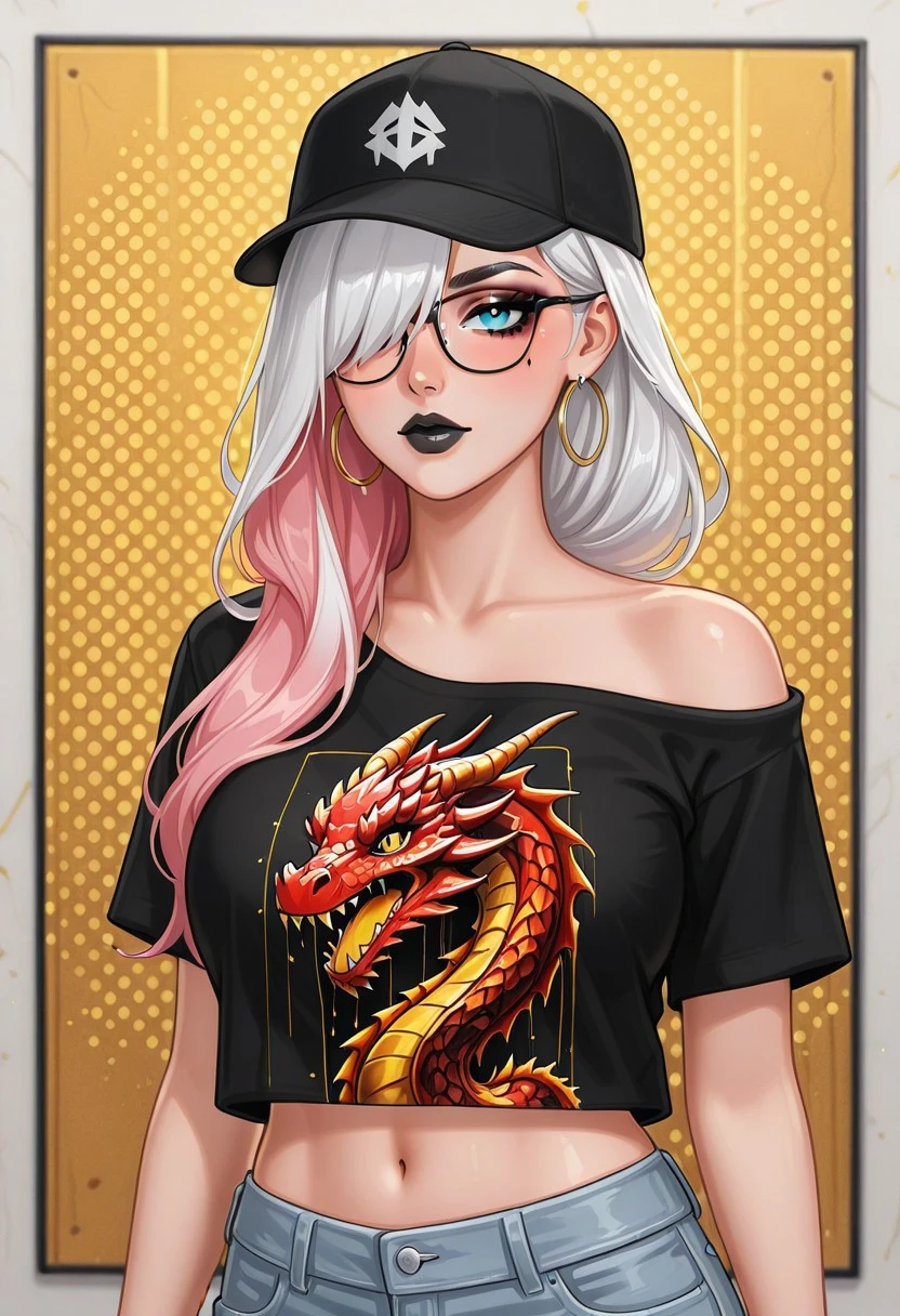 T-shirt Dragon print V1