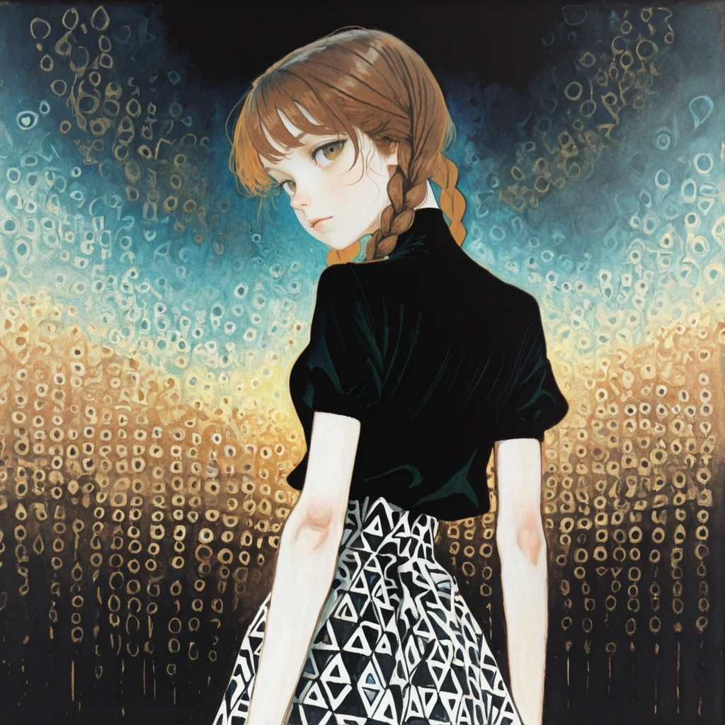 Gustav Klimt style Illustrious