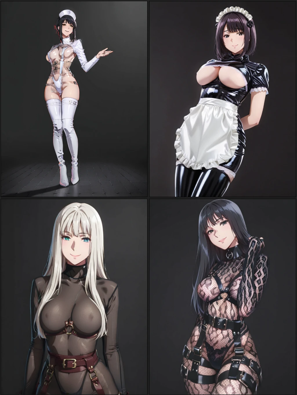  Clothe Pack L3 (body stockings, maid,  nurse, fishnet body stockings) V1