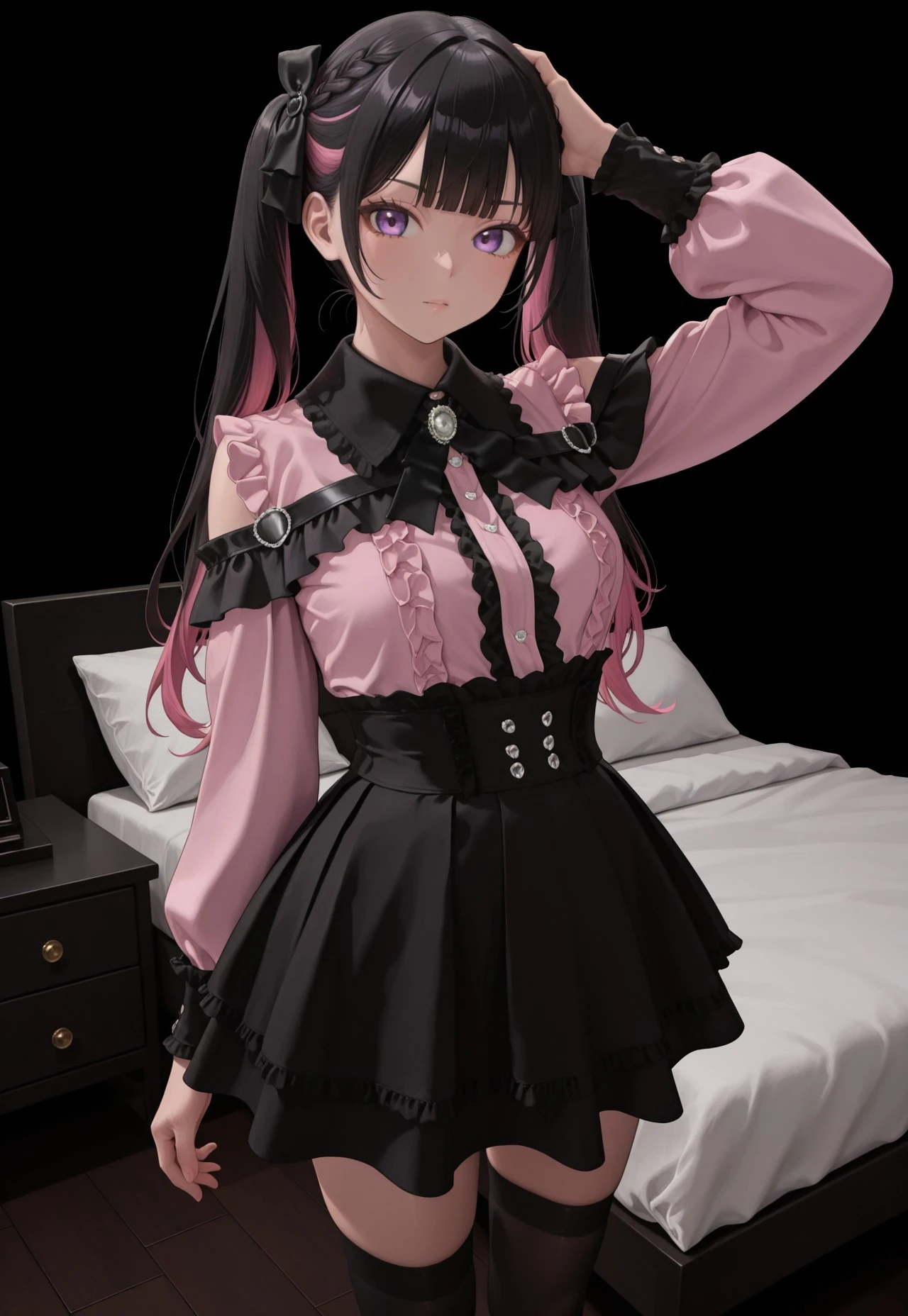 地雷系/フリルワンピース/フリルドレス/Illustrious-XL jiraikei ruffle dress