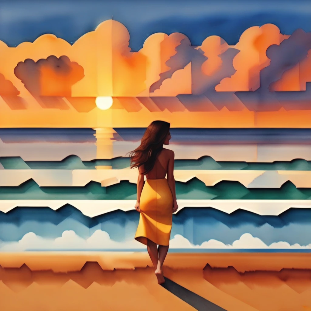 Watercolor Escher V1