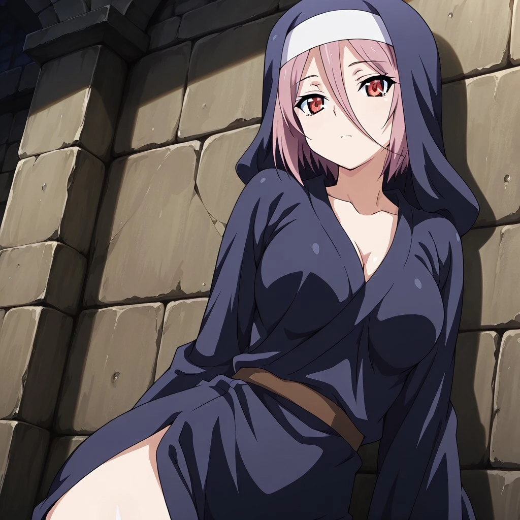 Nun Pack (Kuroinu): Dusty Pink Nun, Orange Hair Nun, Wavy Hair Nun V1