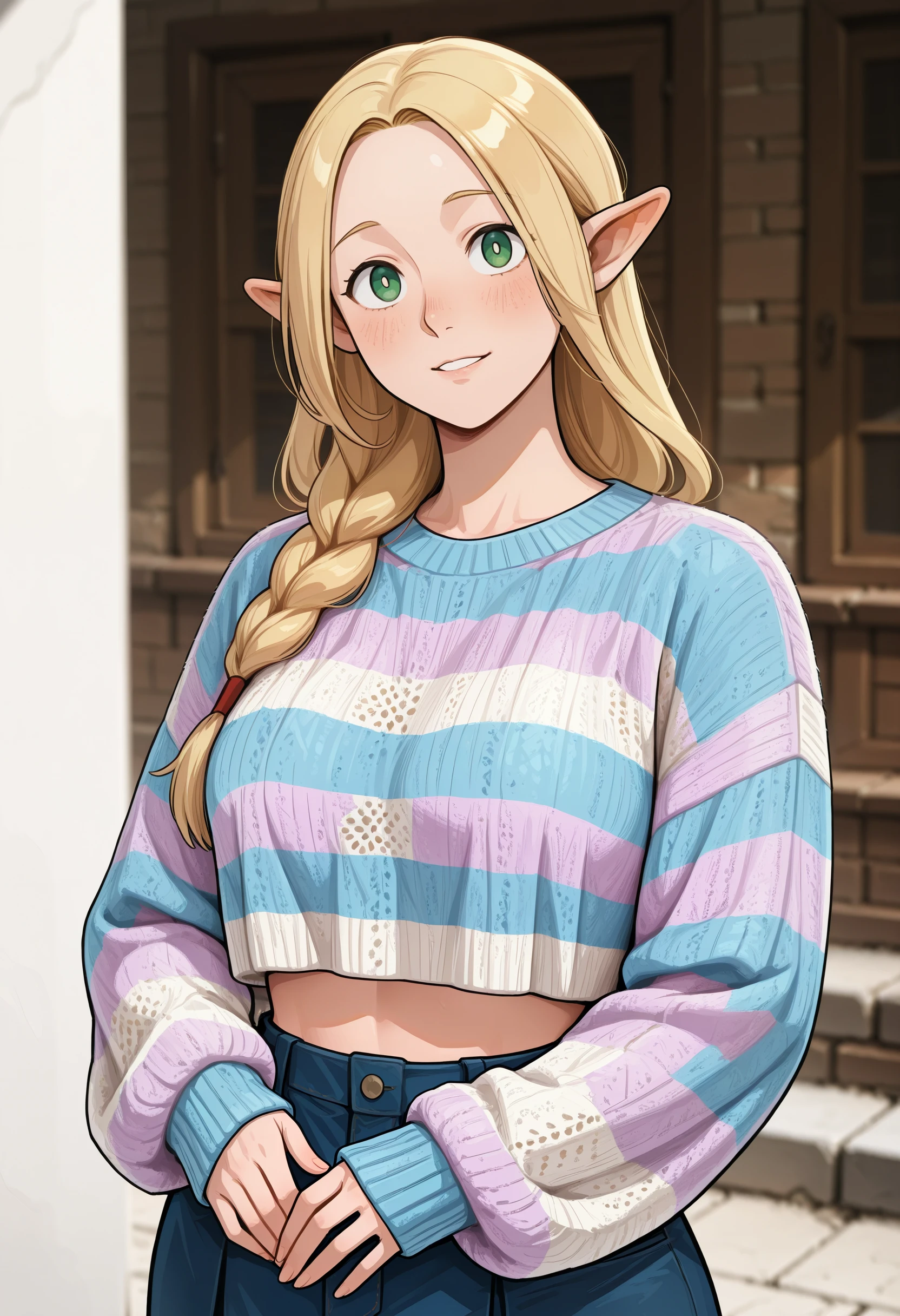 Pastel Knit Sweater illust