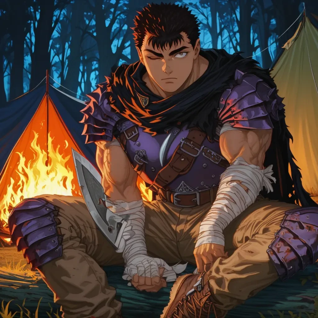 Gatsu (ガッツ, Gattsu/ Guts/Black Swordsman) from BERSERK 1997 GUTS MAN+BOY