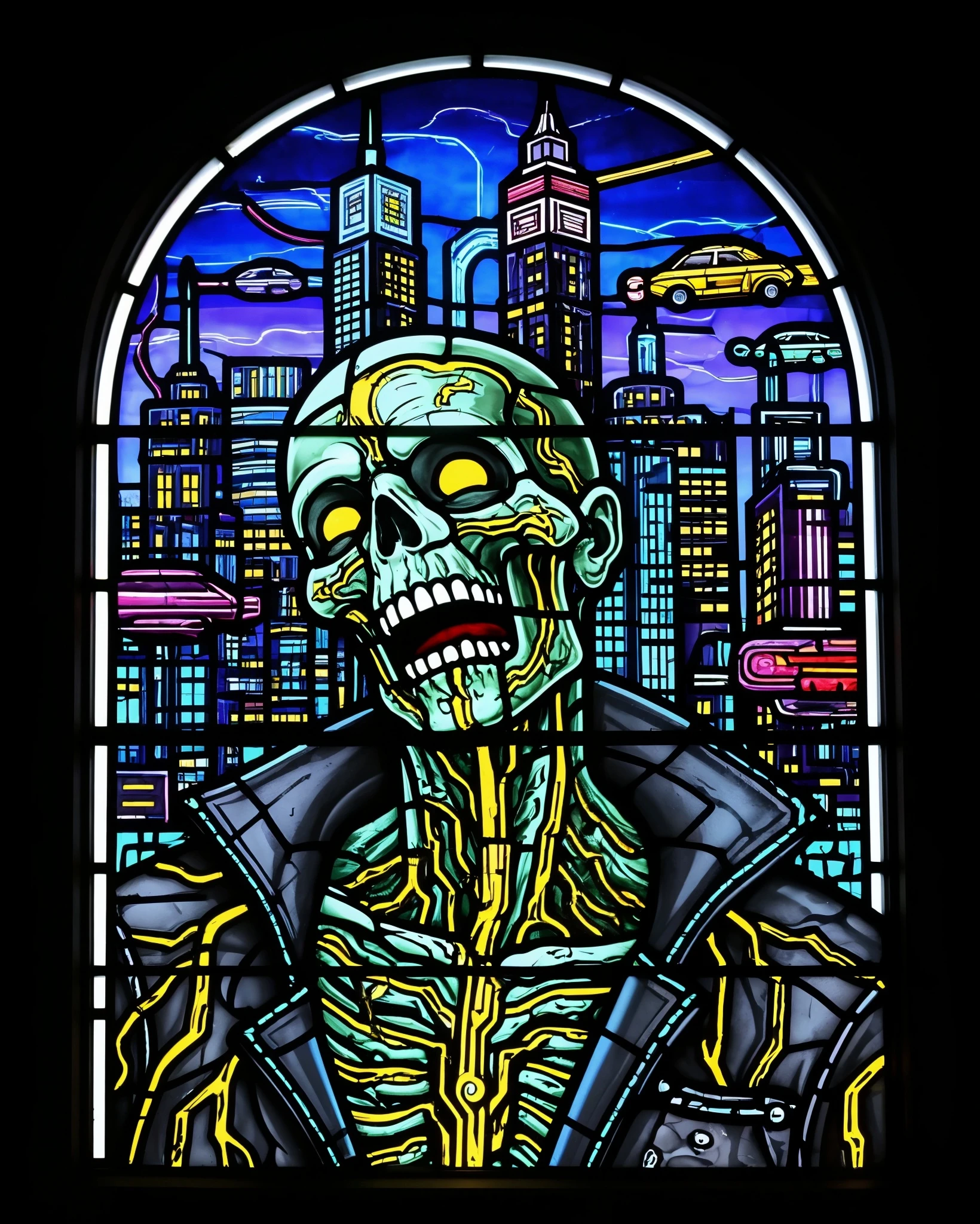 Stained Glass Art Style: Urban Epitaph Urban Epitaph
