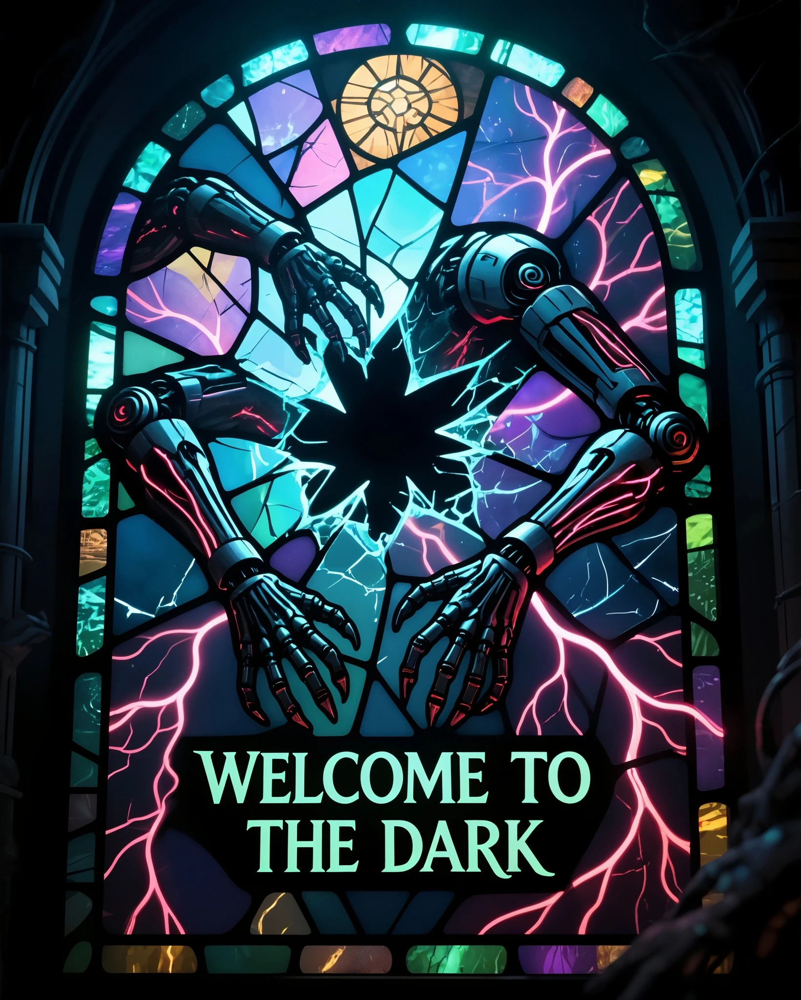Stained Glass Art Style: Cyberstained Sanctum Cyberstained Sanctum