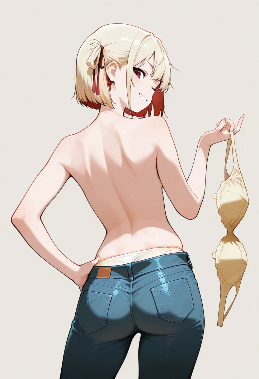 Holding bra on finger. ???????????. V1