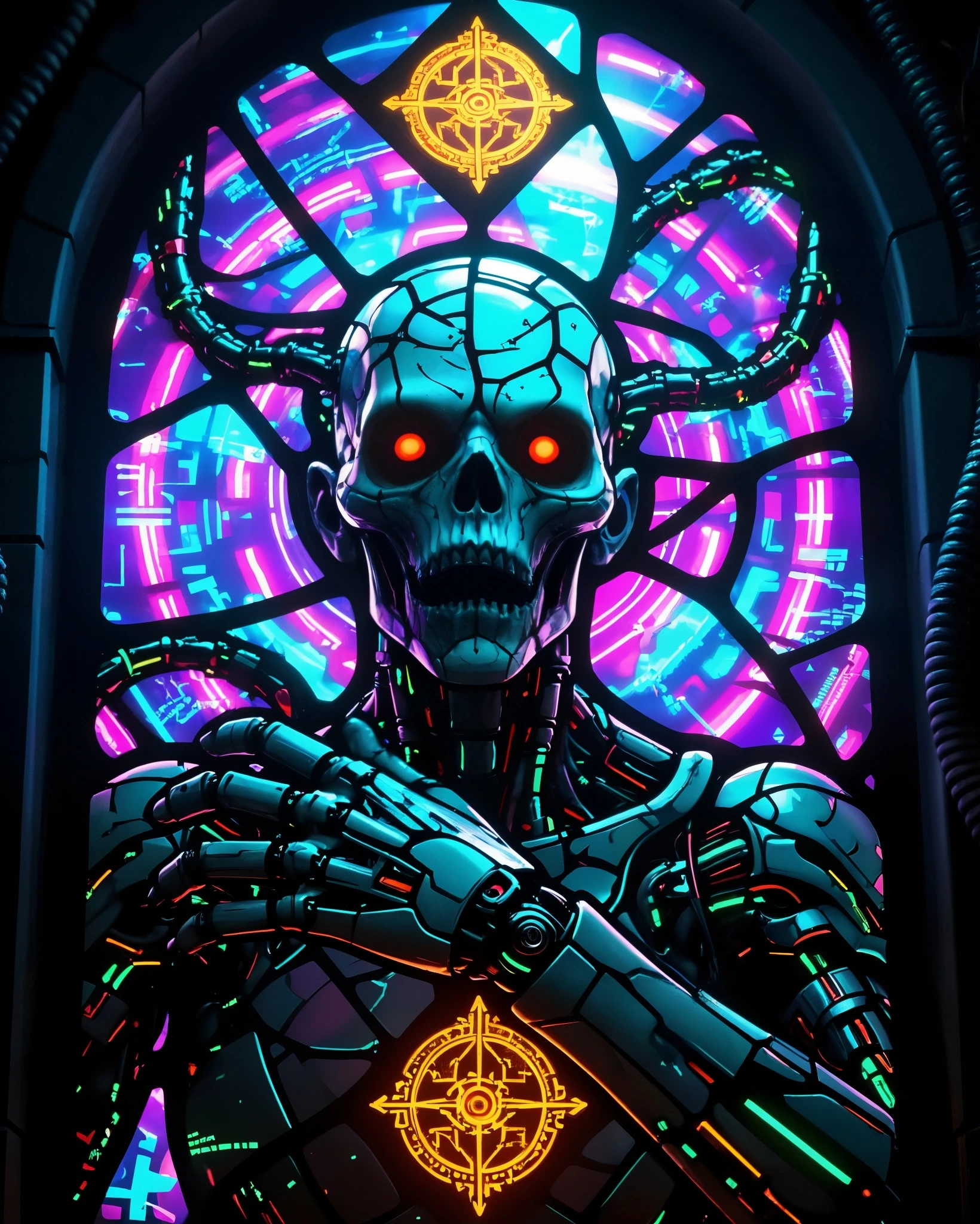 Stained Glass Art Style: Machine Vitae Machine Vitae
