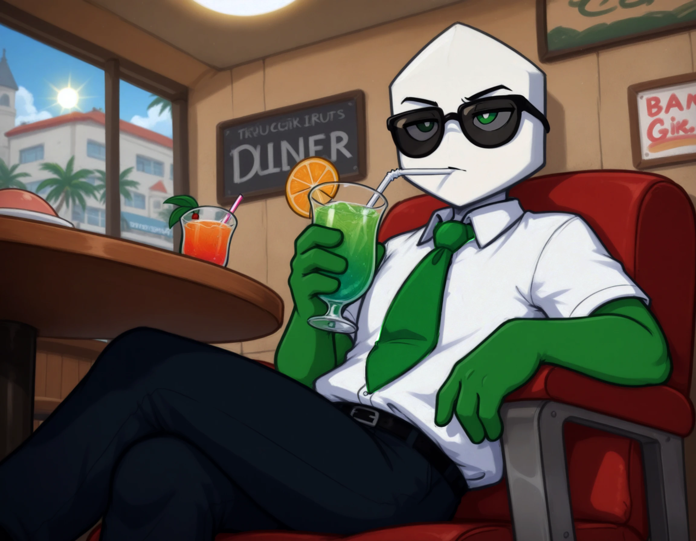 Battat / Mike / Green Pippins - Deltarune (Character) (NAI) 1800 steps