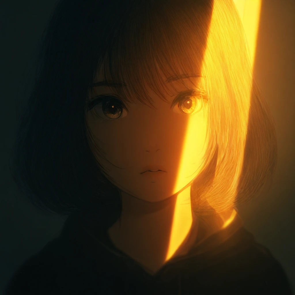 Shaft of light (mood art, dramatic lighting) V1