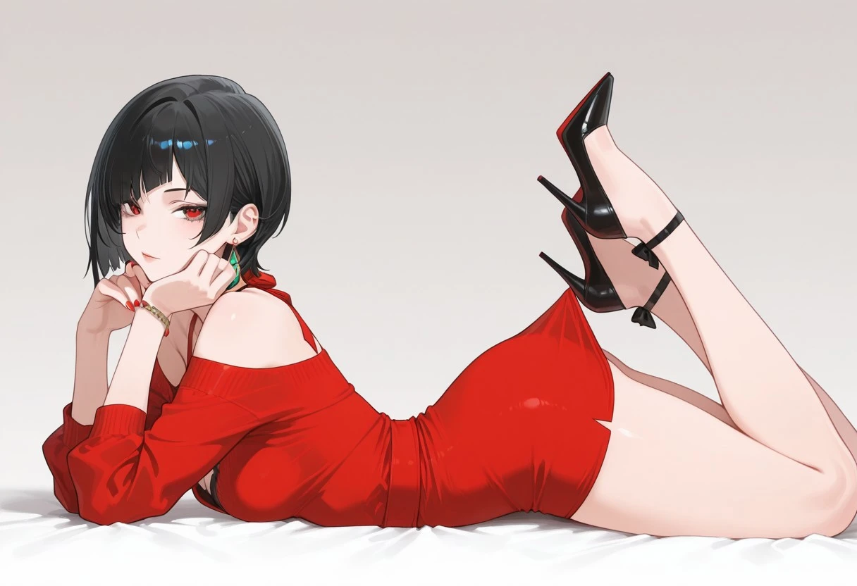 hooked on heel (lace pantyhose & skirt) [Illustrious] V1