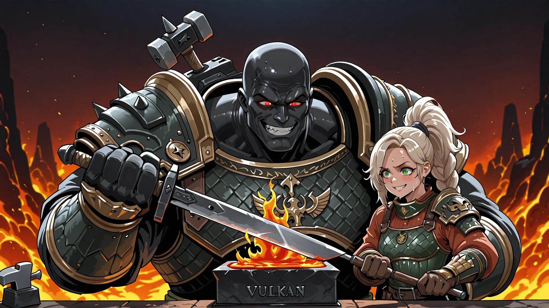 Warhammer 40K X Monster Hunter - Forgebound Souls  Vulkan × Gemma V1