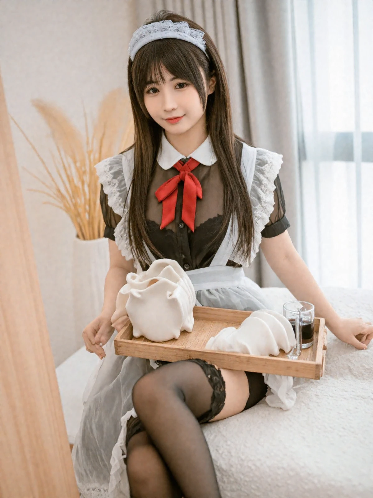 Translucent maid dress FLUX v1.0