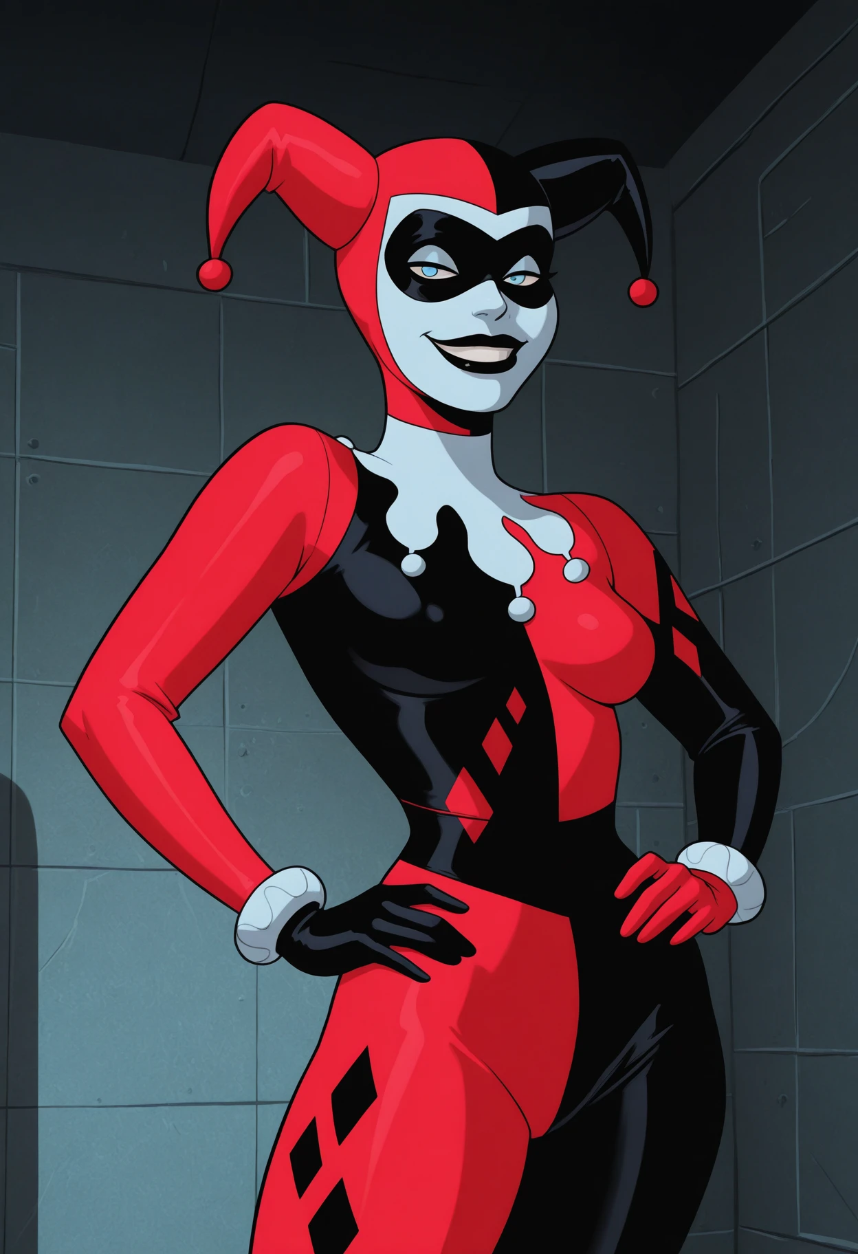 Harley Quinn, (Batman: The Animated Series), LoRA, Illustrious XL v1.0, Illustrious