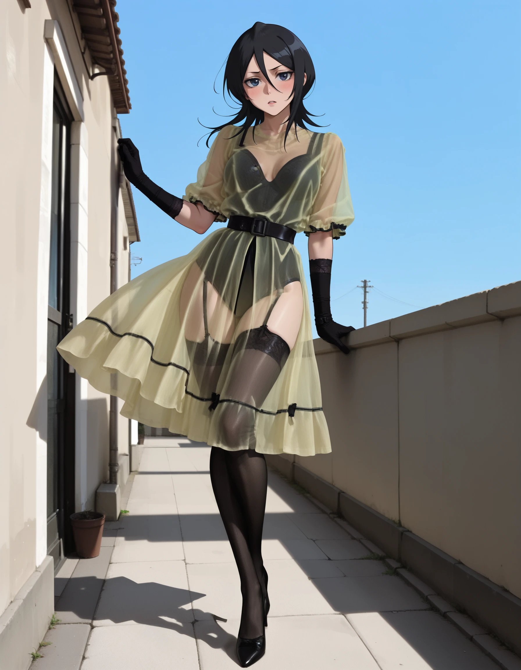 Puffy Sheer Dress illust