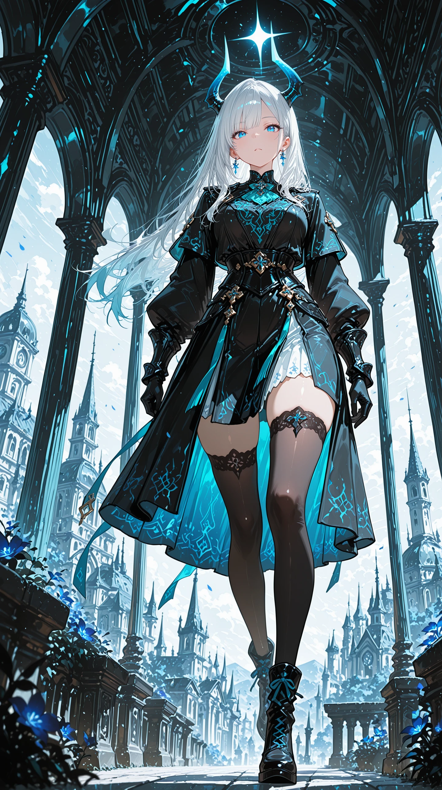 Flat Dark Fantasy Anime Girls V1