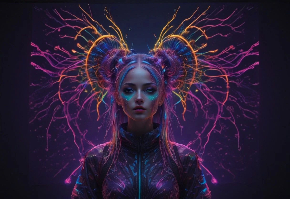 Techno Fairy Psychedelic Cybergoth Shine V1