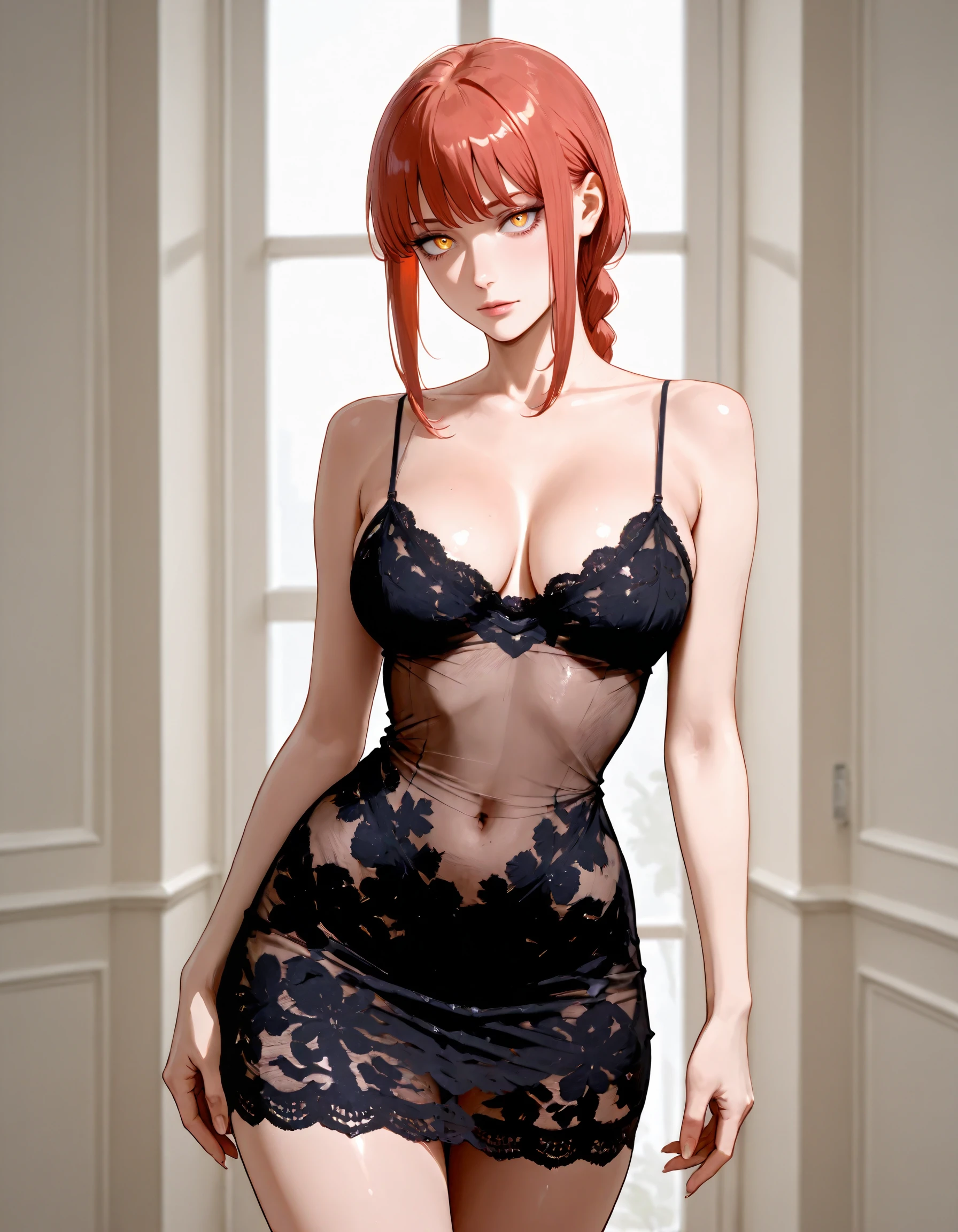 Mesh Lace Mini Dress illust