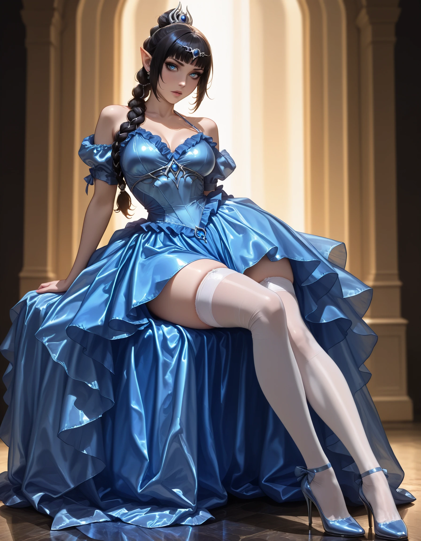 Dophee Trailing Puffy Dress illust