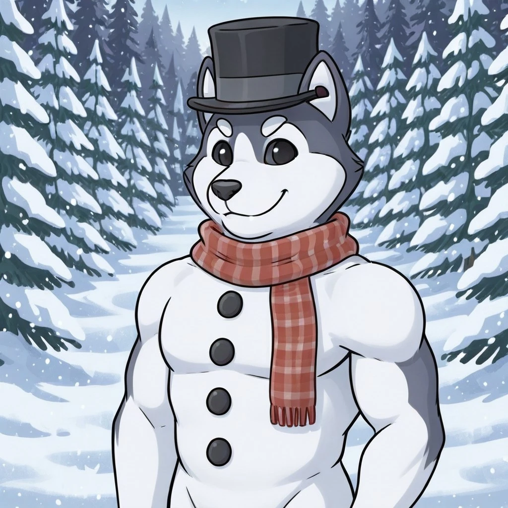 Meltin The Snow-Husky [OC] V1