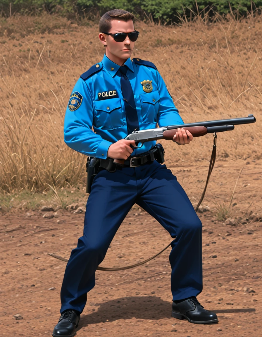 Hip-shooting pose (Shooting from the hip) ill