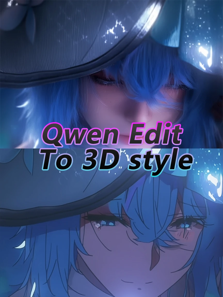 Qwen Edit_ Convert to 3D rendering style v1.0