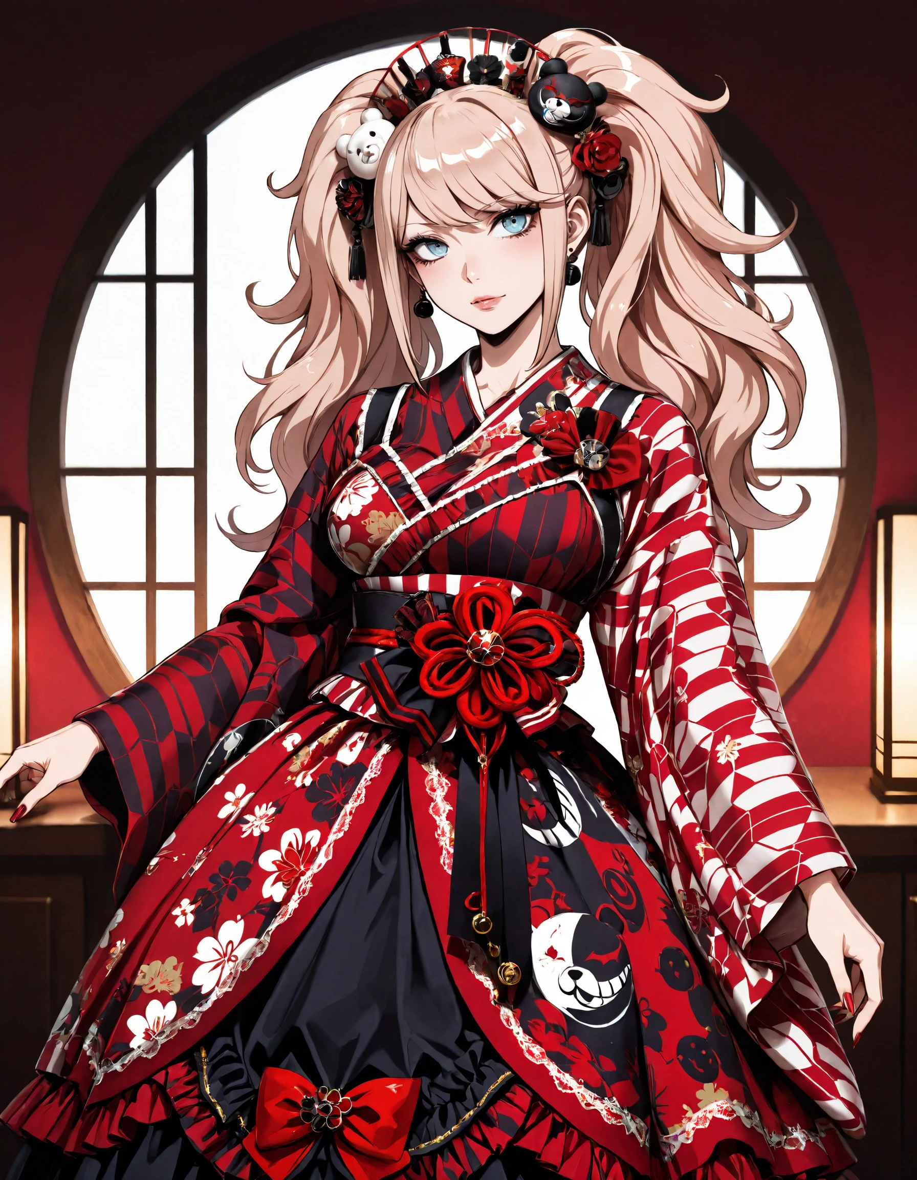 Frilled Dress Cherry Blossom Festival Kimono illust