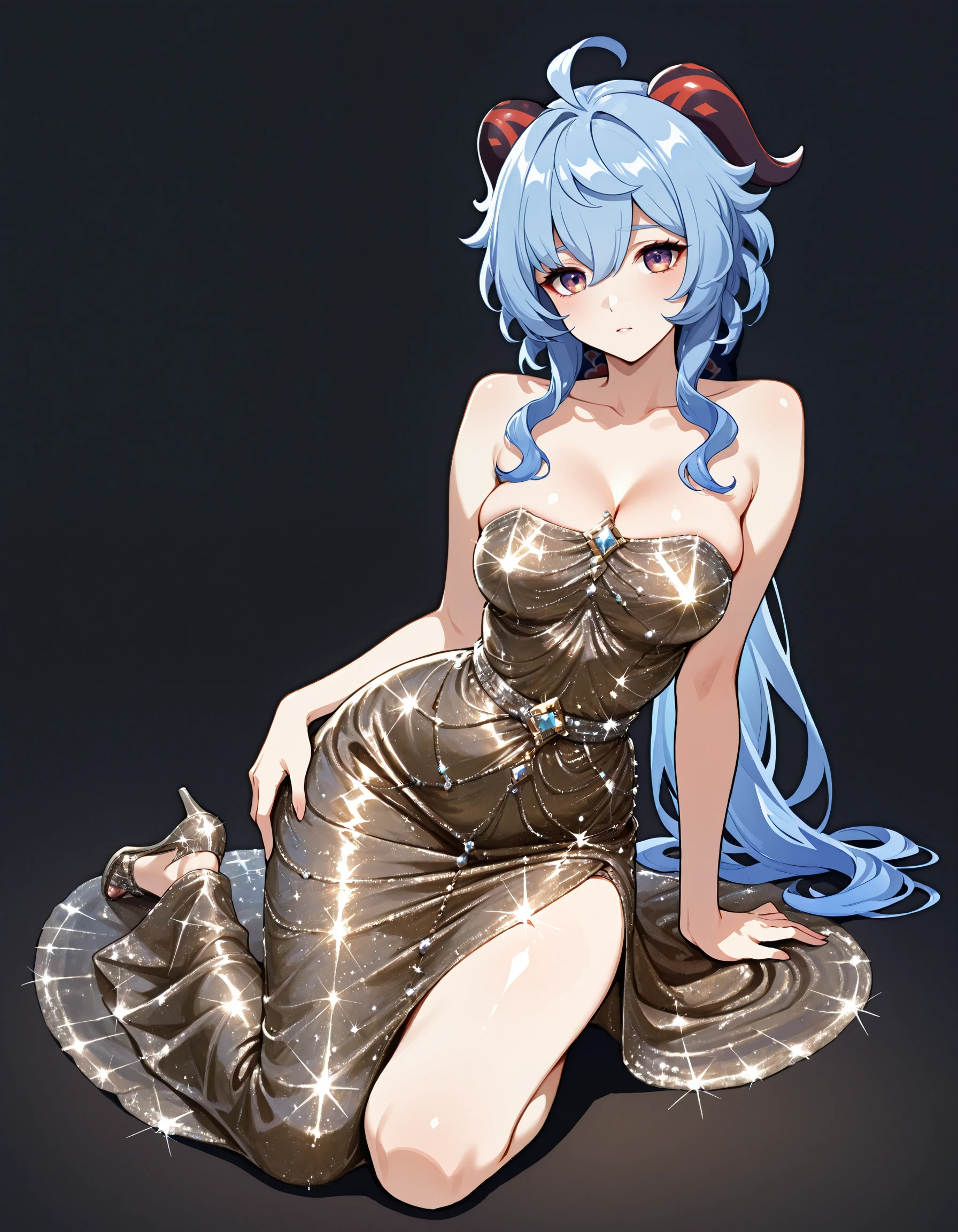 Silver Filigree Gown illust