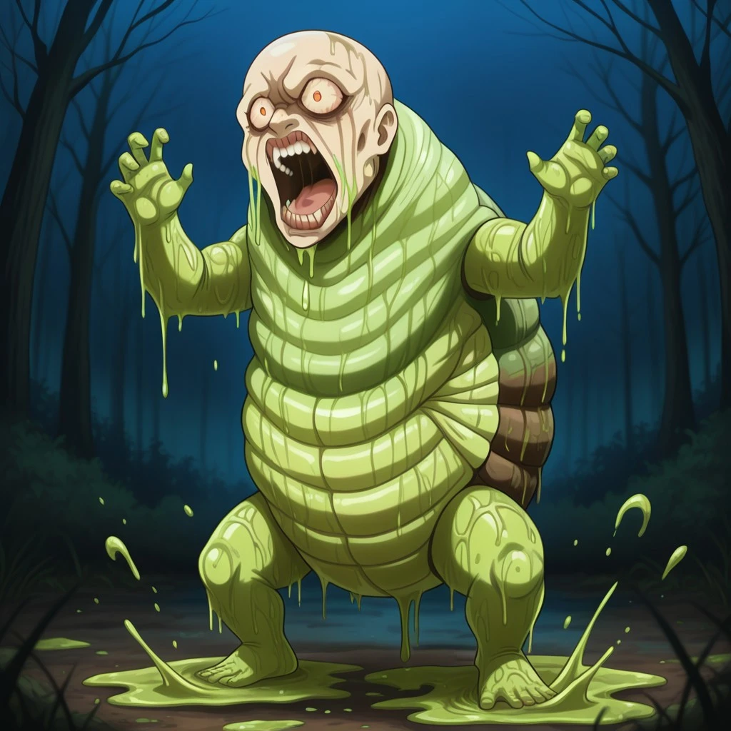 Monster - Humanoid Larvae / Green Creep (goblin size) V1