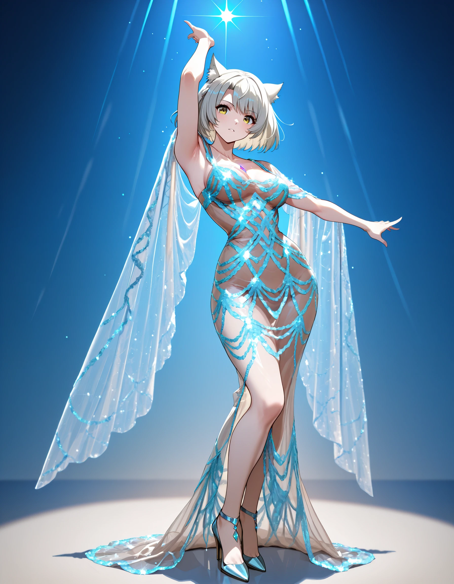 Sequin Mesh Dress illust