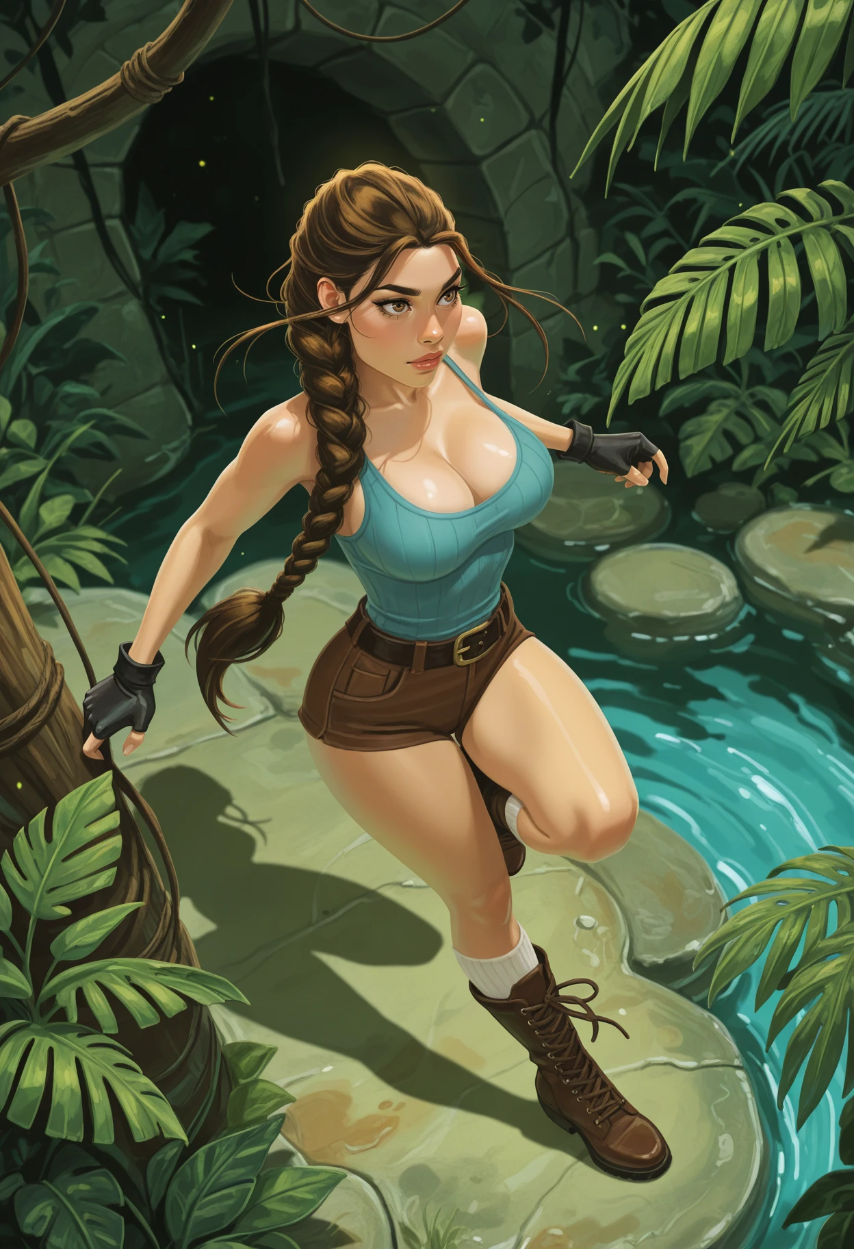 Lara Croft by Tatti Art (Tomb Raider), LoRA, Illustrious XL v1.0, Illustrious