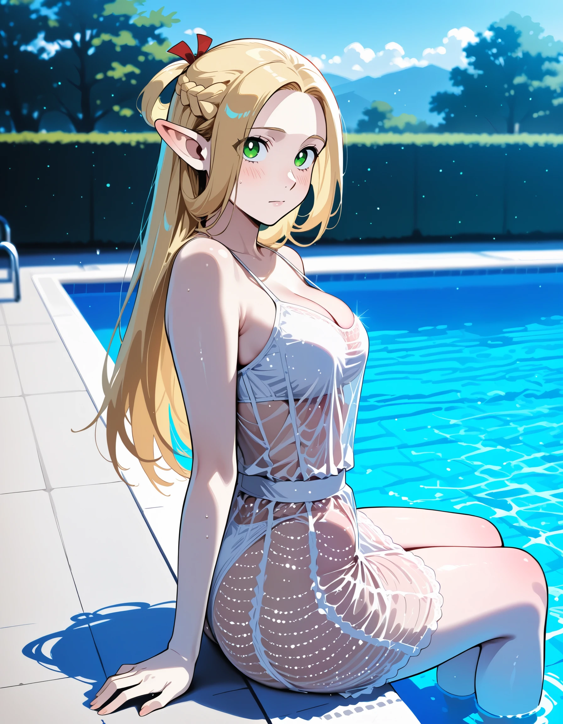 Sexy Rhinestone Summer Dress illust