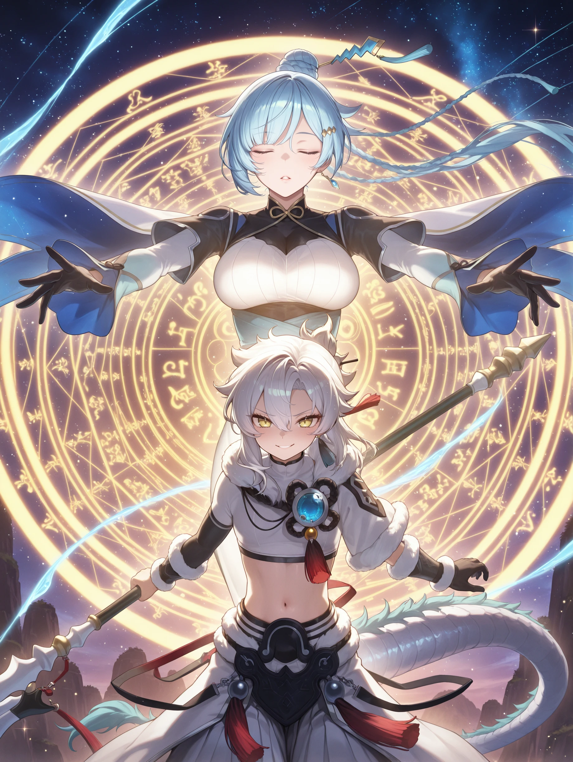 Yu-Gi-Oh! - Dracotail Faimena, Lukias & Phryxul (星辰 砲手ファイメナ, 槍手ルキアス, 響手プリクル) illuXL v3.0-illusXL